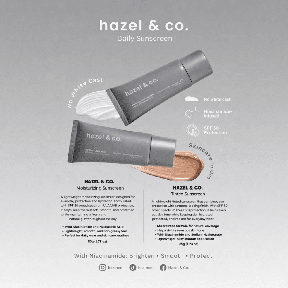 Hazel & Co. Sunscreen Duo Bundle | Moisturizing + Tinted Sunscreen SPF 50 UVA/UVB Protection thumbnail 4