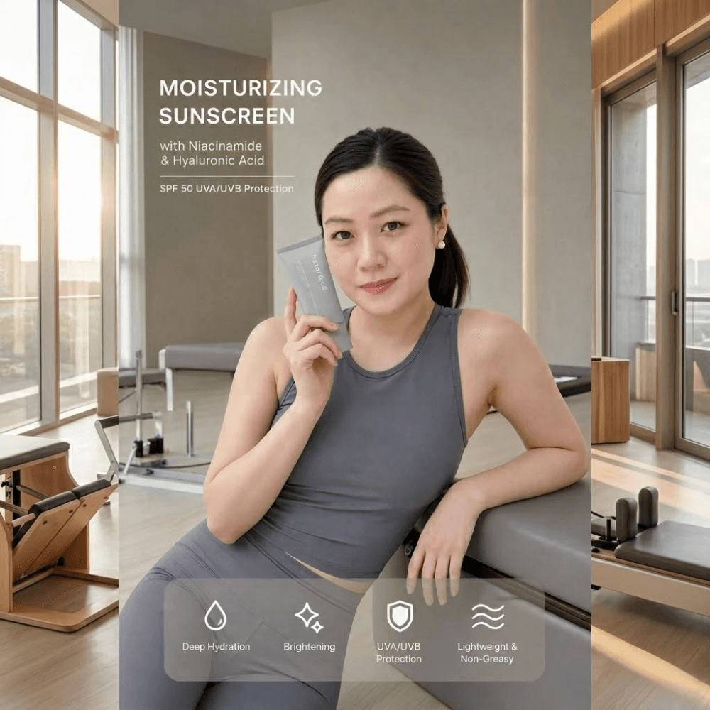 hazel & co. Moisturizing Suncreen SPF 50 with Niacinamide & Hyaluronic Acid UVA/UVB Protection thumbnail 2