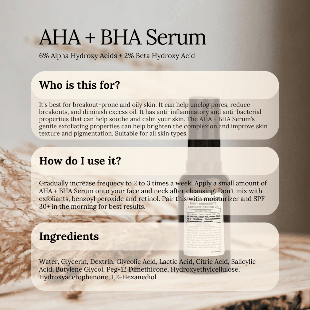 Soul Apothecary AHA + BHA Serum | 6% AHA + 2% BHA Exfoliating Serum thumbnail 3