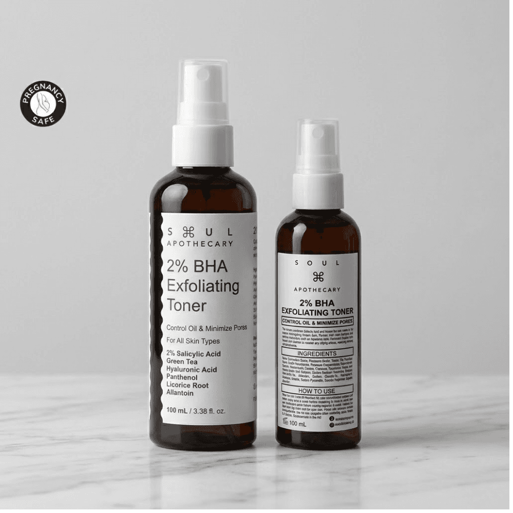 Soul Apothecary 2% BHA Exfoliating Toner | Salicylic Acid + Green Tea Acne Toner