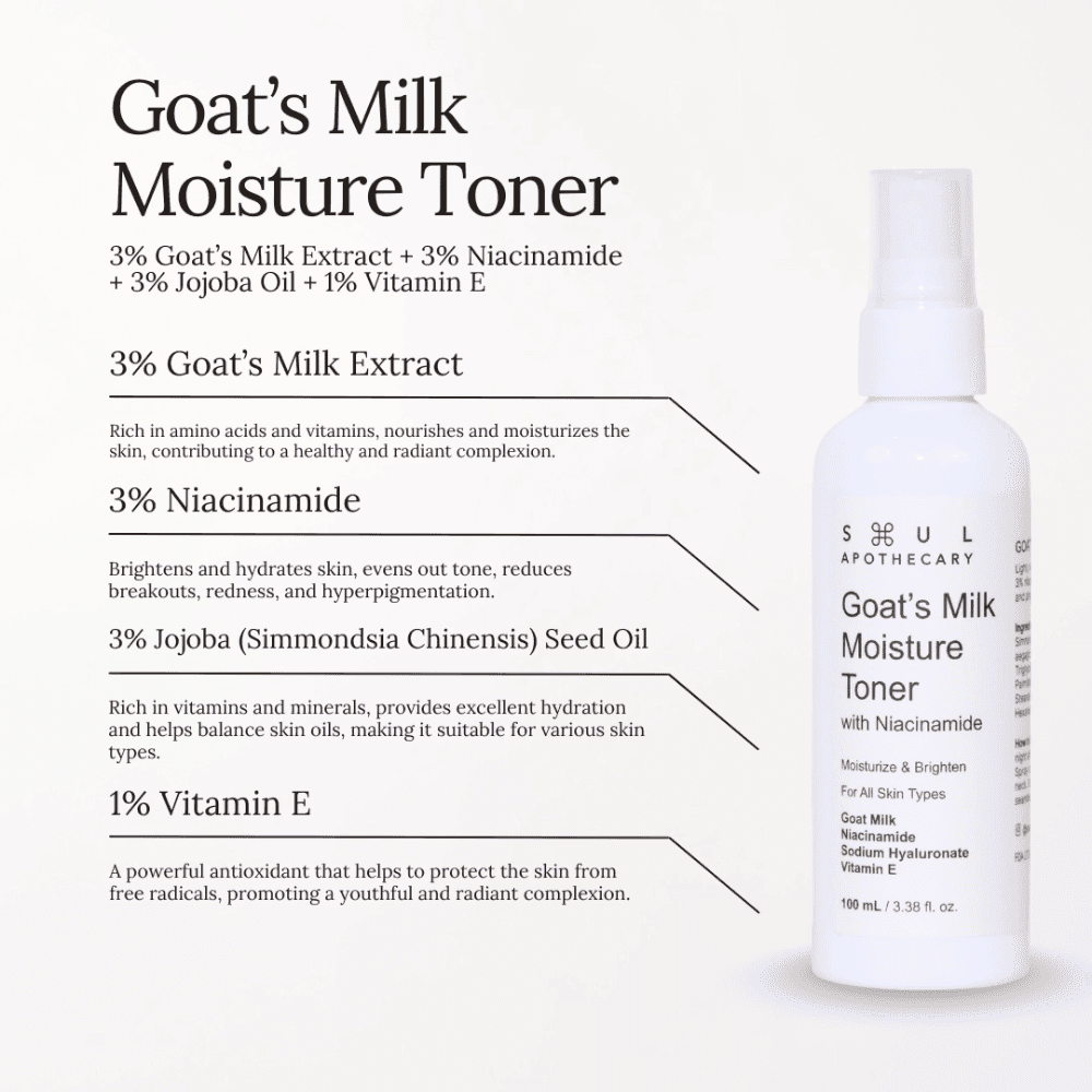 Soul Apothecary Goat's Milk Moisture Toner | Goat's Milk + 3% Niacinamide Hydrating Toner thumbnail 2