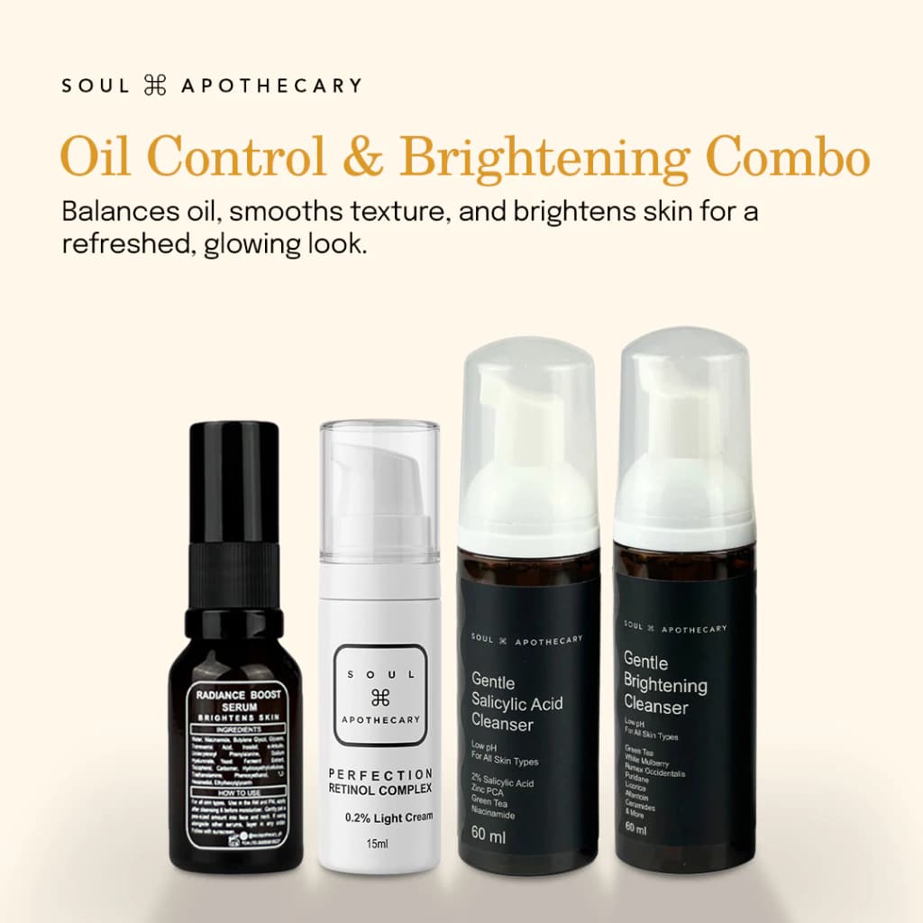 SOUL APOTHECARY: Oil Control & Brightening Combo (Mega Combo - Set of 4)