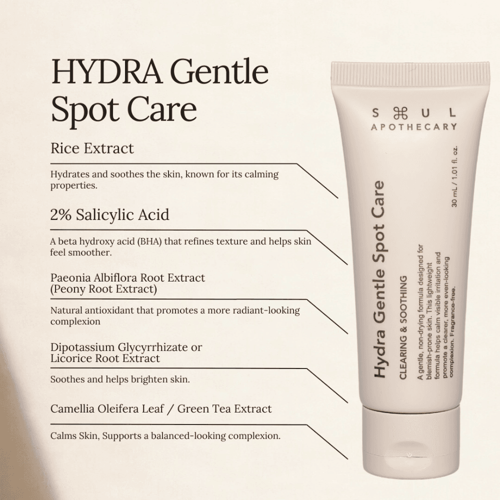 Soul Apothecary Hydra Gentle Spot Care | Rice Extract + 2% Salicylic Acid Blemish Treatment thumbnail 3