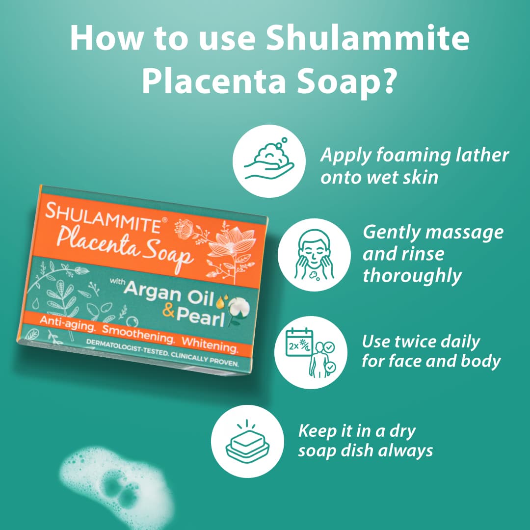 Shulammite Placenta Soap (Anti-aging) 150g thumbnail 4